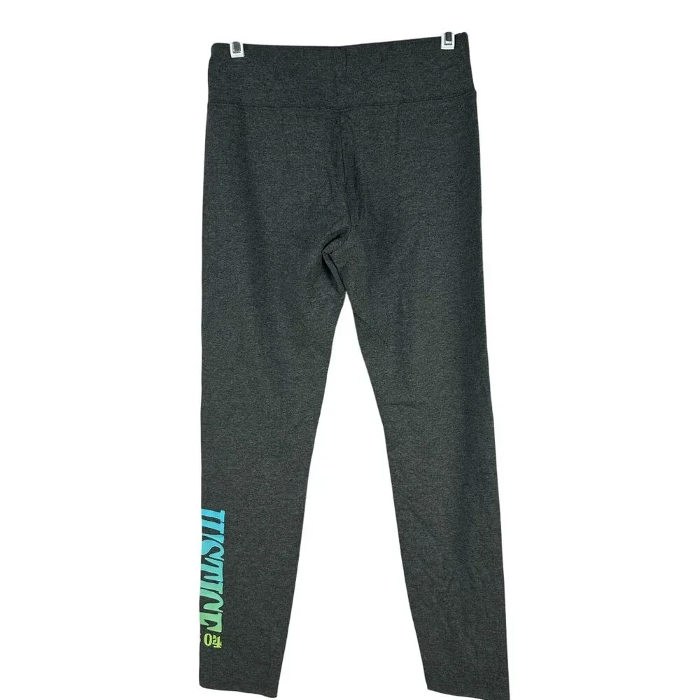Justice Girls XL Gray Leggings With Colorful Print